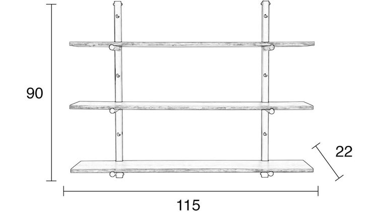 Zuiver Bundy Wandplank