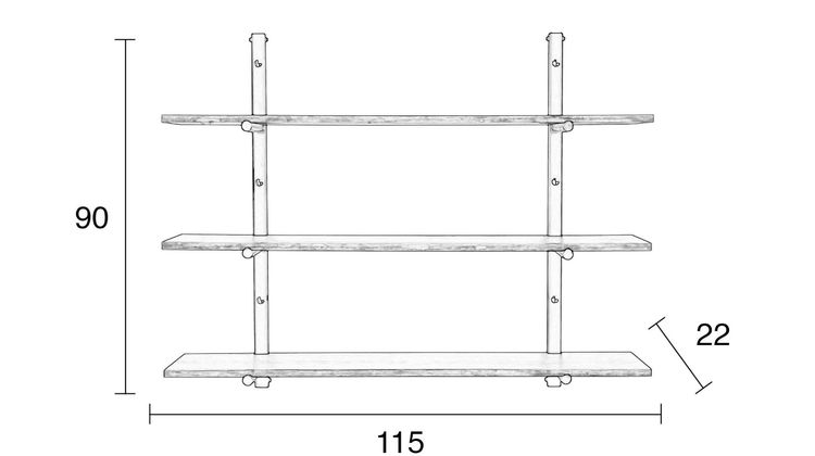 Zuiver Bundy Wandplank