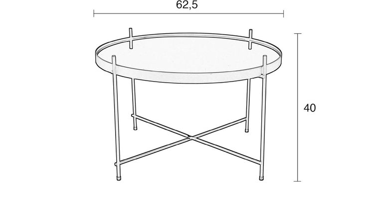 Zuiver Cupid L Bijzettafel