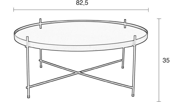 Zuiver Cupid XXL Bijzettafel