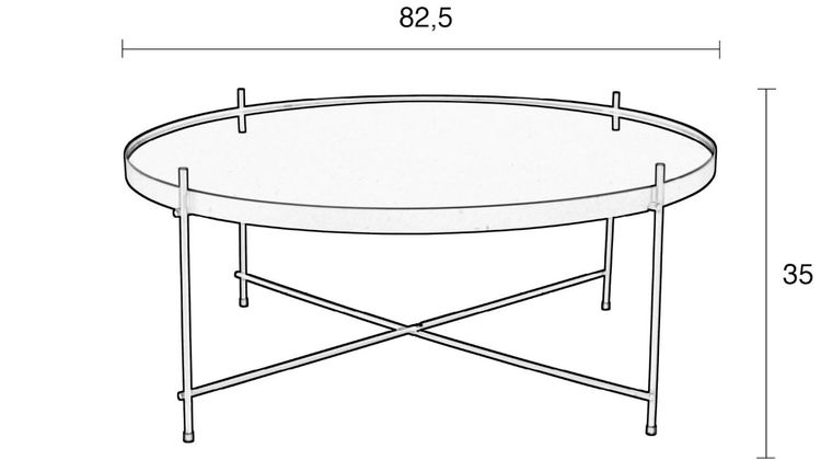 Zuiver Cupid XXL Bijzettafel