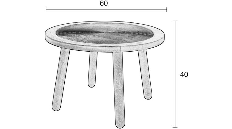 Zuiver Dendron Bijzettafel