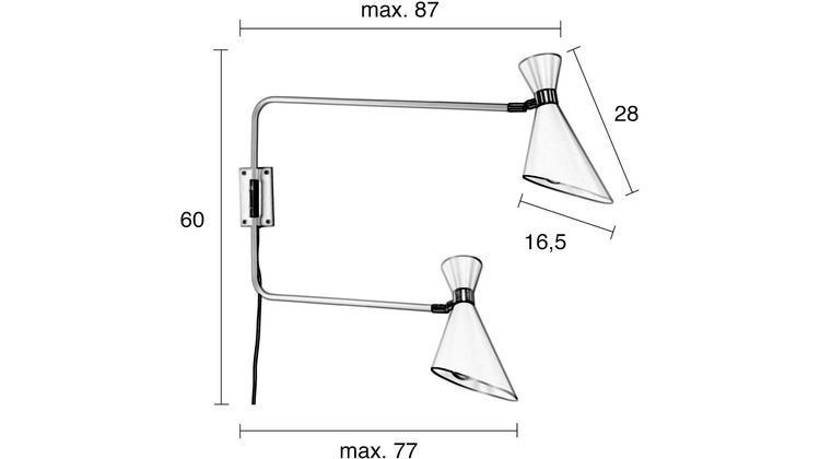 Zuiver Double Shady Wandlamp