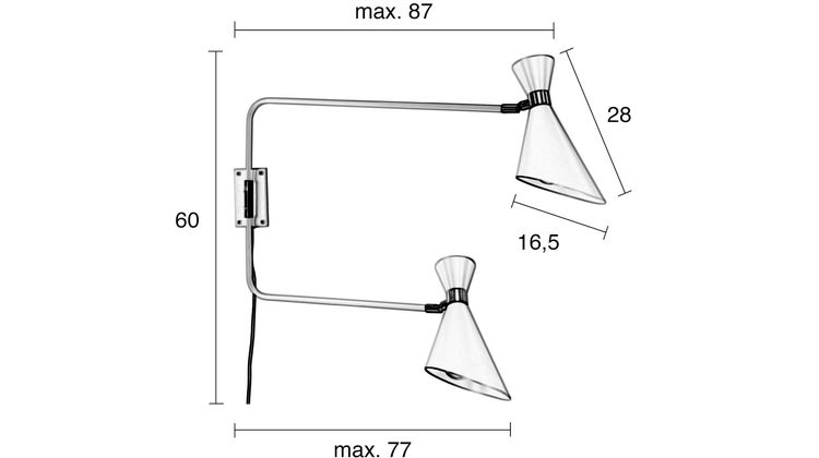 Zuiver Double Shady Wandlamp
