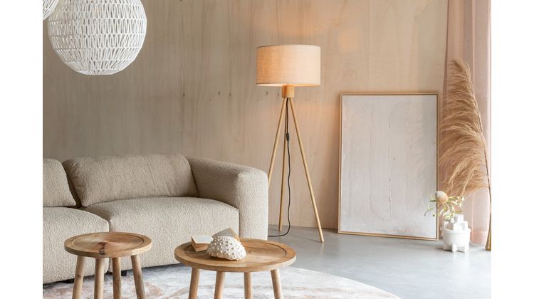 Zuiver Fan Bamboo Vloerlamp