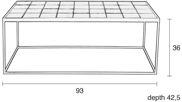 Zuiver Glazed Salontafel