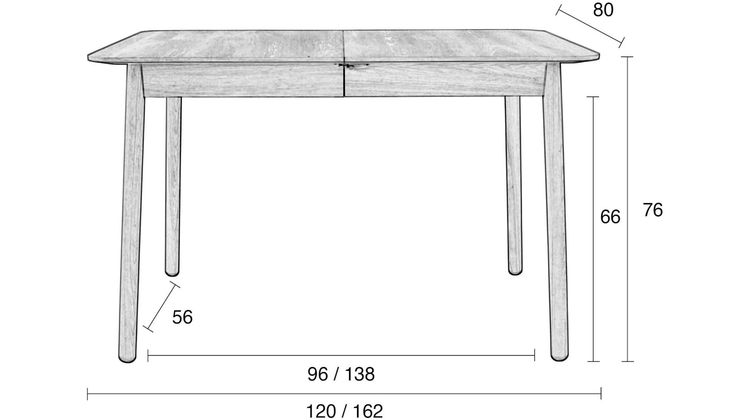 Zuiver Glimps Black Eettafel