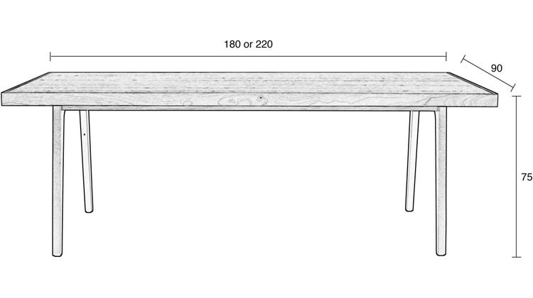 Zuiver Harvest Eettafel