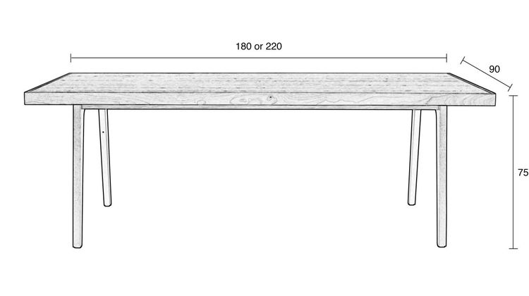 Zuiver Harvest Eettafel