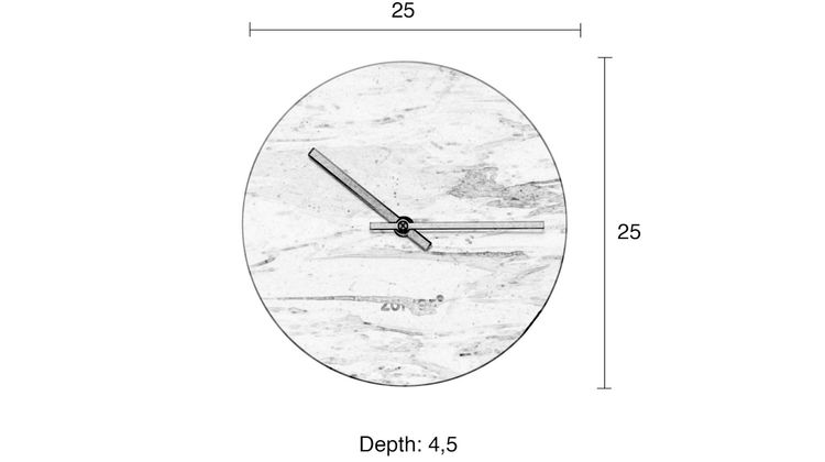 Zuiver Marble Time Klok