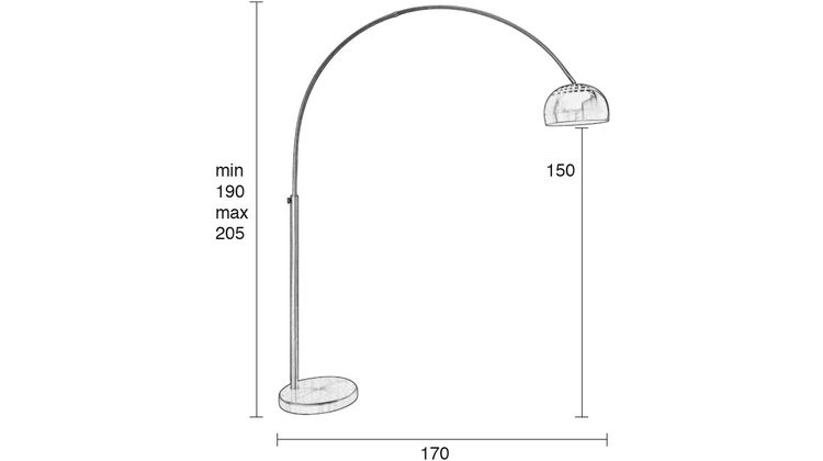 Zuiver Metal Bow Vloerlamp