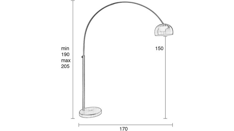 Zuiver Metal Bow Vloerlamp