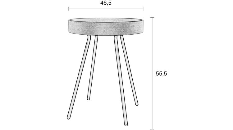 Zuiver Oak Tray Bijzettafel