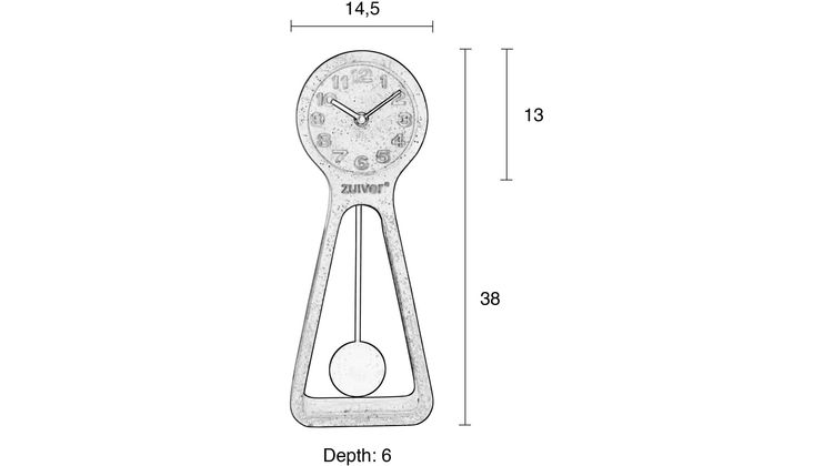 Zuiver Pendulum Time (set van 4) Klok
