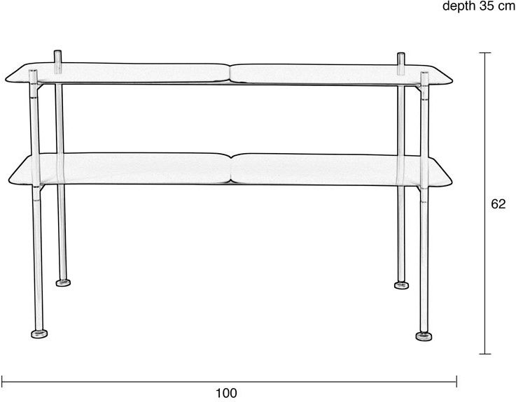 Zuiver River Ocean Blue Vakkenkast