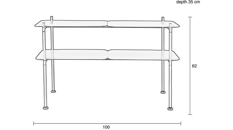 Zuiver River Ocean Blue Vakkenkast