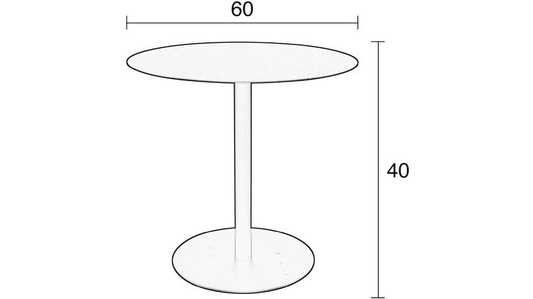 Zuiver Snow Round M Bijzettafel