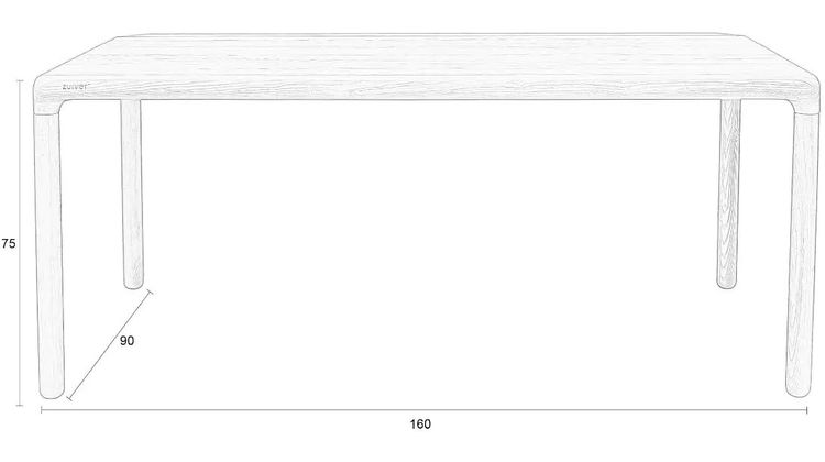 Zuiver Storm Natural Eettafel