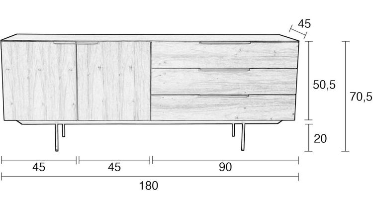 Zuiver Travis Dressoir