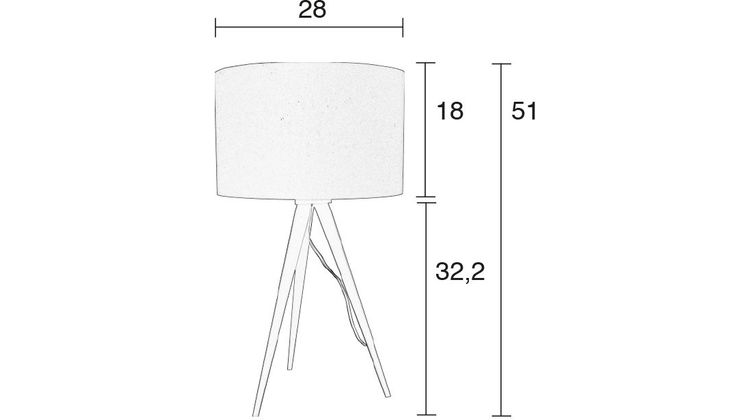 Zuiver Tripod (set van 4) Tafellamp