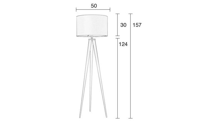 Zuiver Tripod Vloerlamp