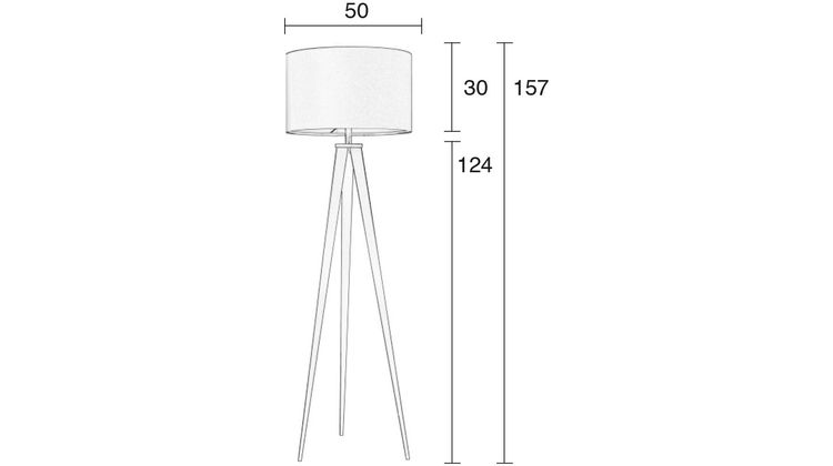 Zuiver Tripod Vloerlamp