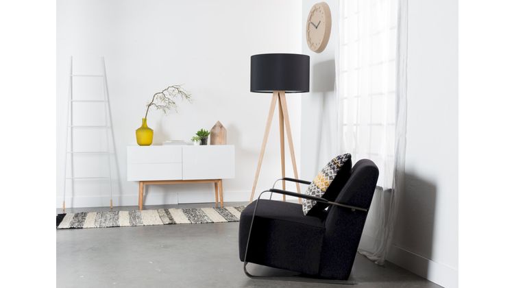 Zuiver Tripod Wood Vloerlamp
