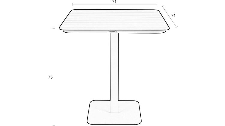 Zuiver Vondel Bistro Tuintafel